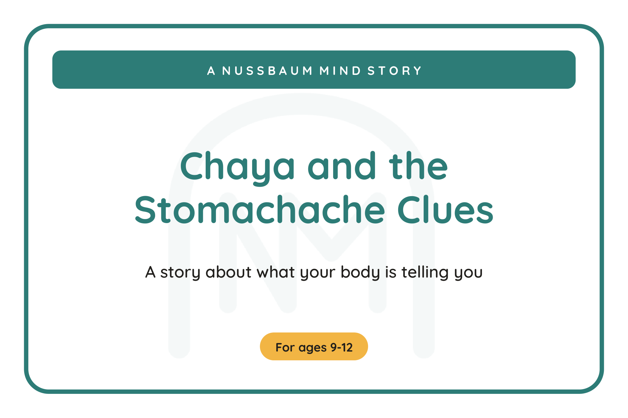 Chaya and the Stomachache Clues cover