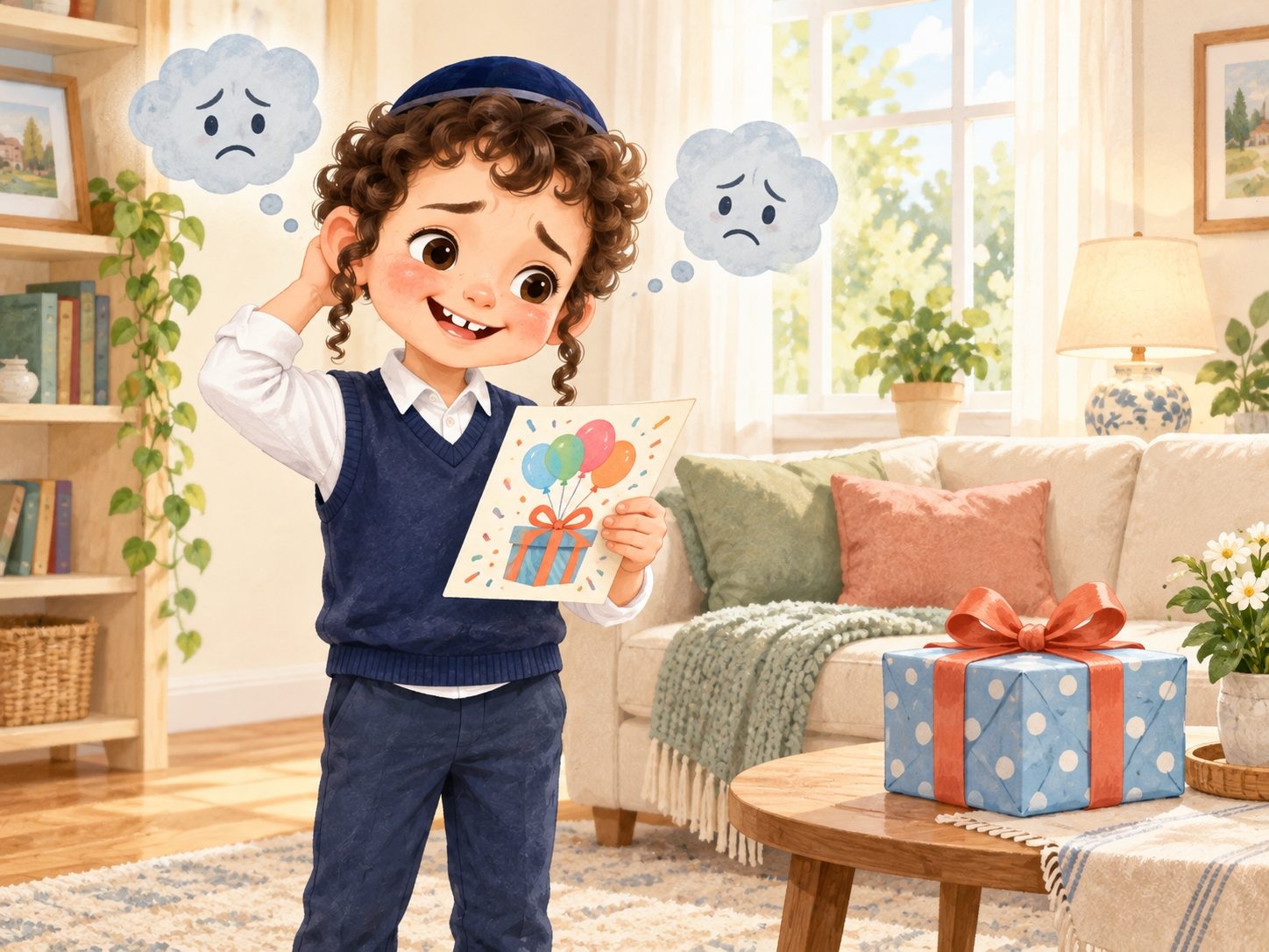 Dovi and the Worry Bubbles story illustration