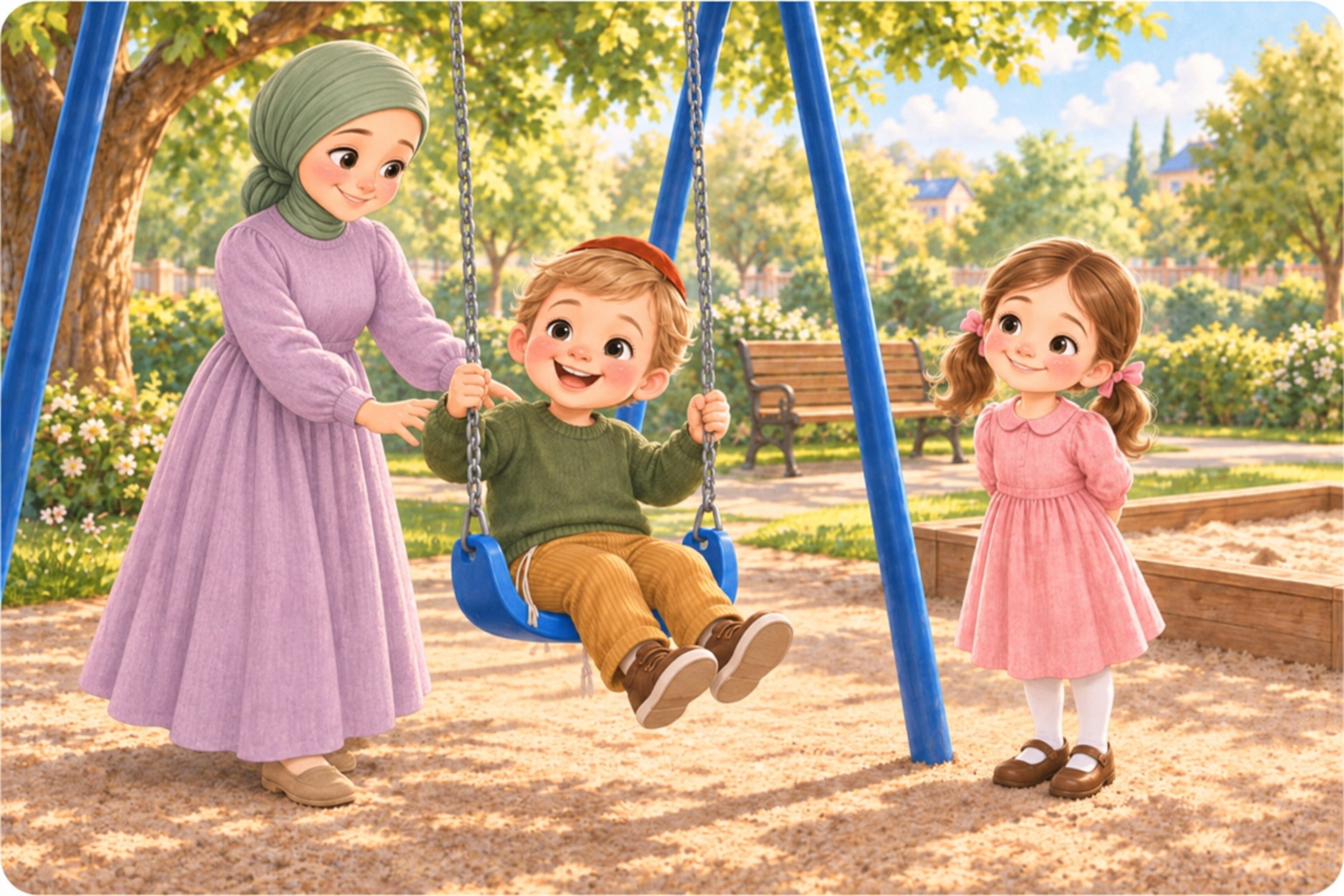 motty waiting swing illustration