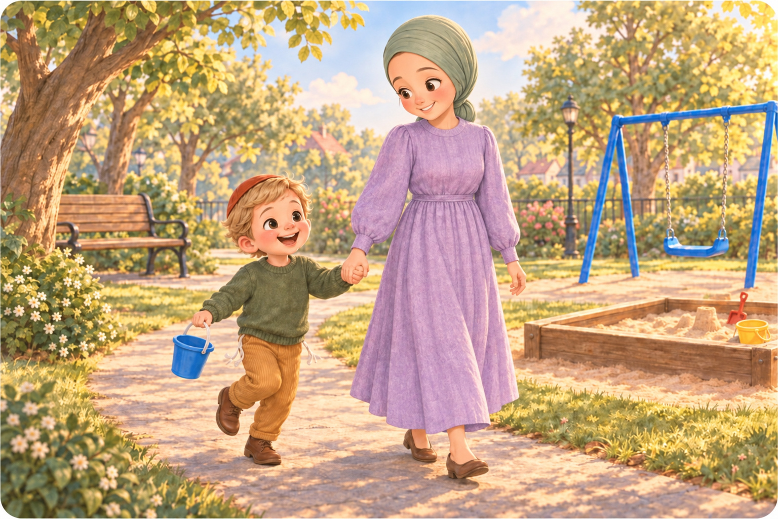 motty waiting swing illustration