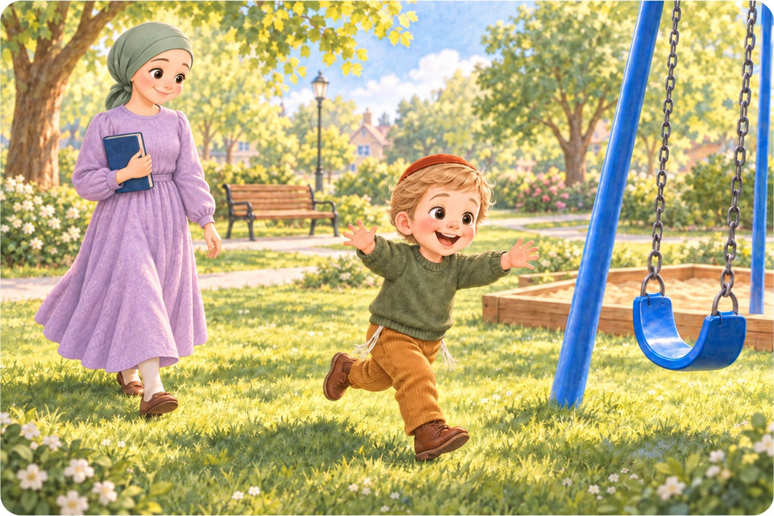 motty waiting swing illustration