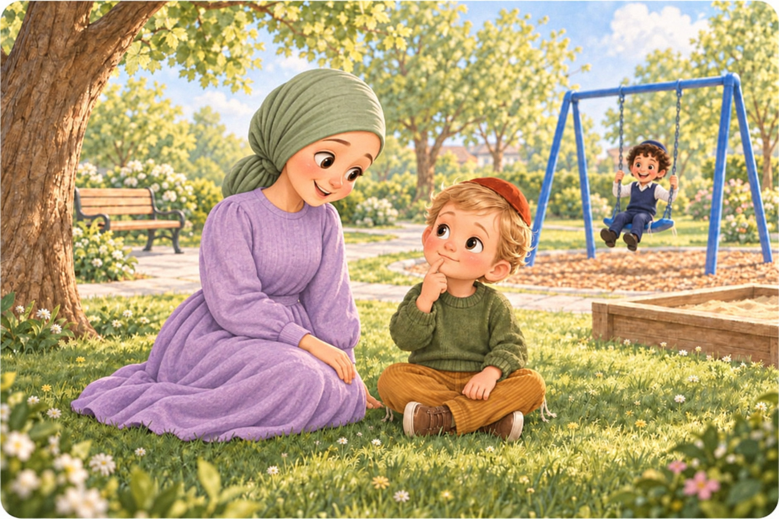 motty waiting swing illustration