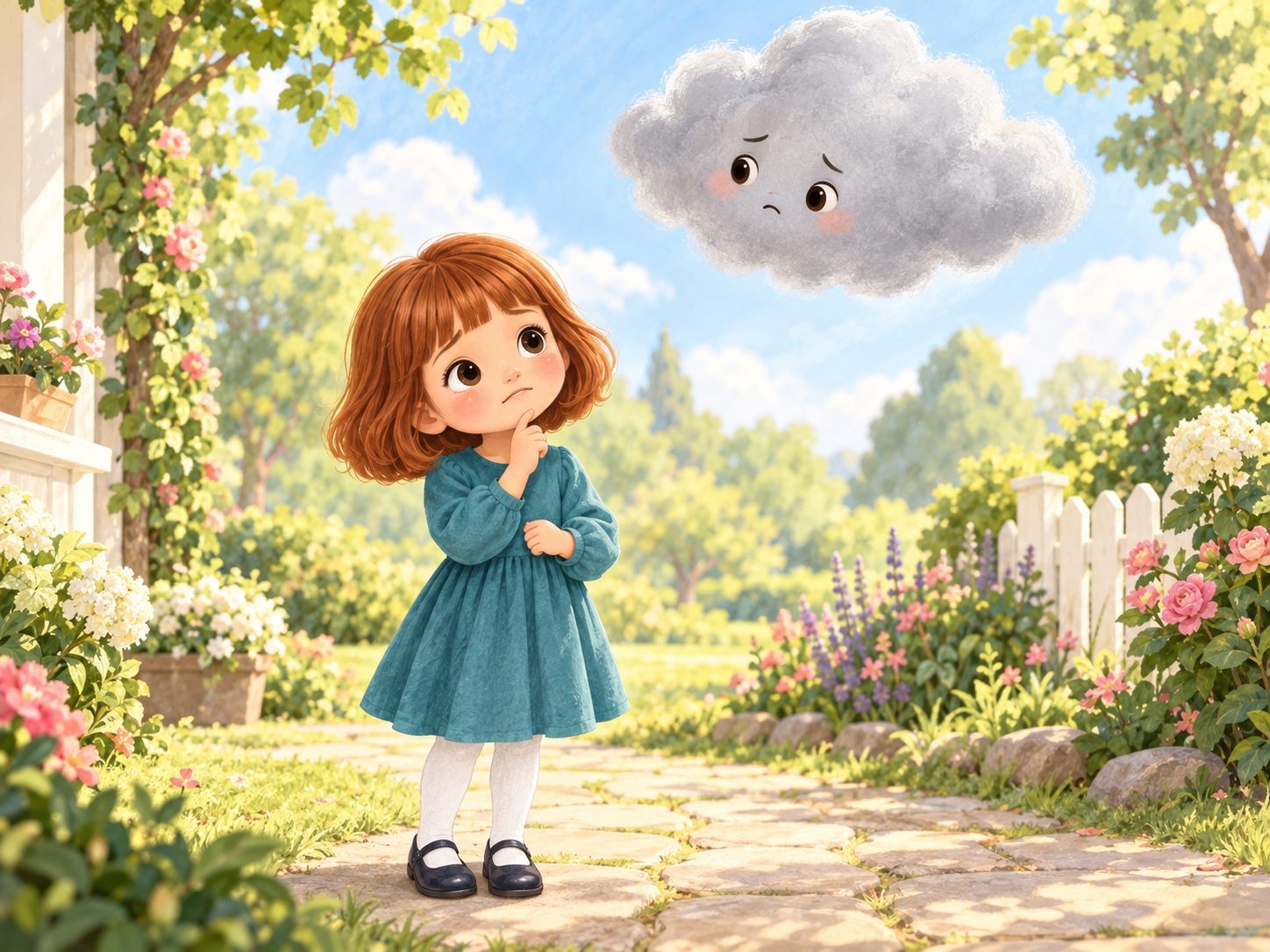 Shaindy and the Little Grey Cloud story illustration