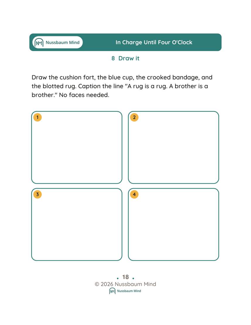 In Charge Until Four O'Clock activity page 8