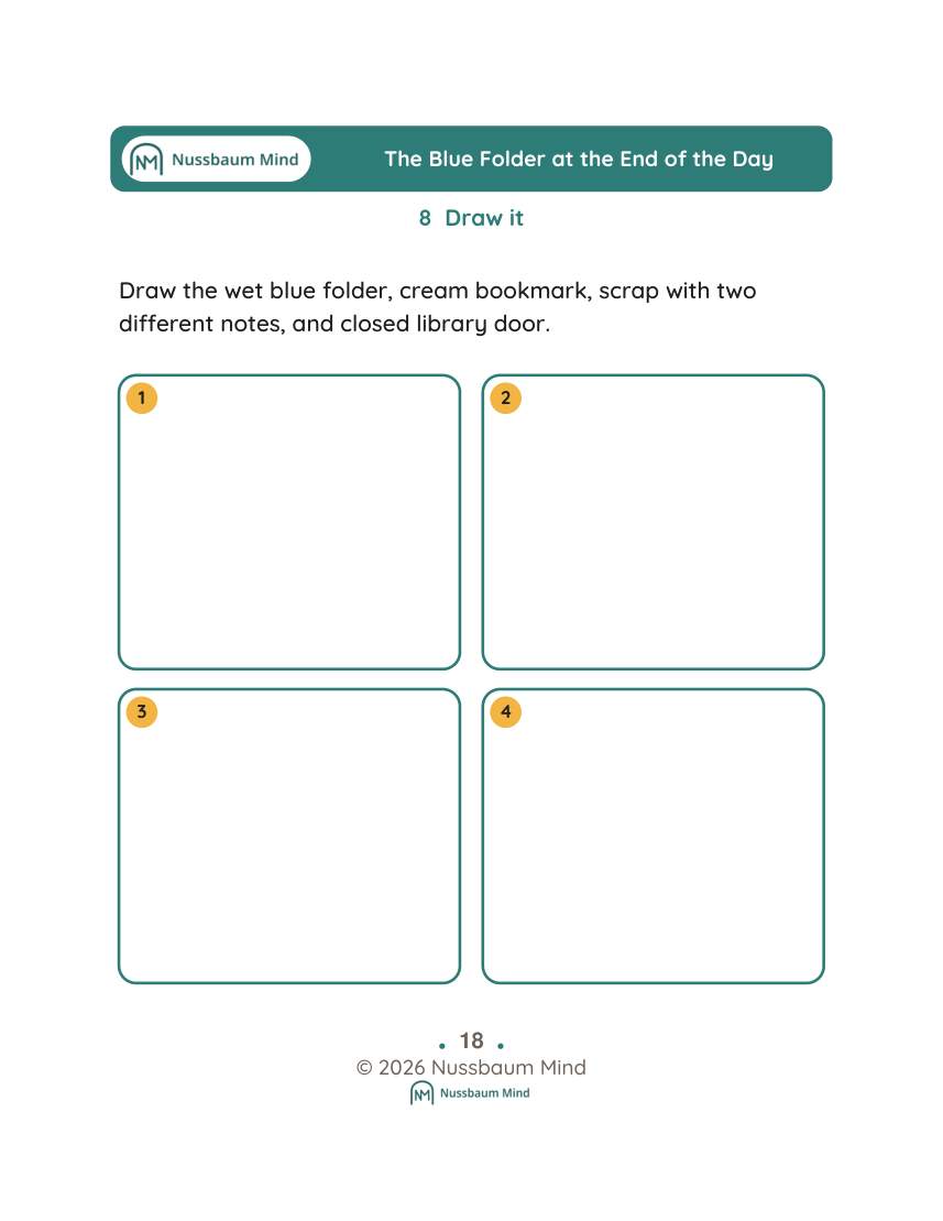 The Blue Folder at the End of the Day activity page 8