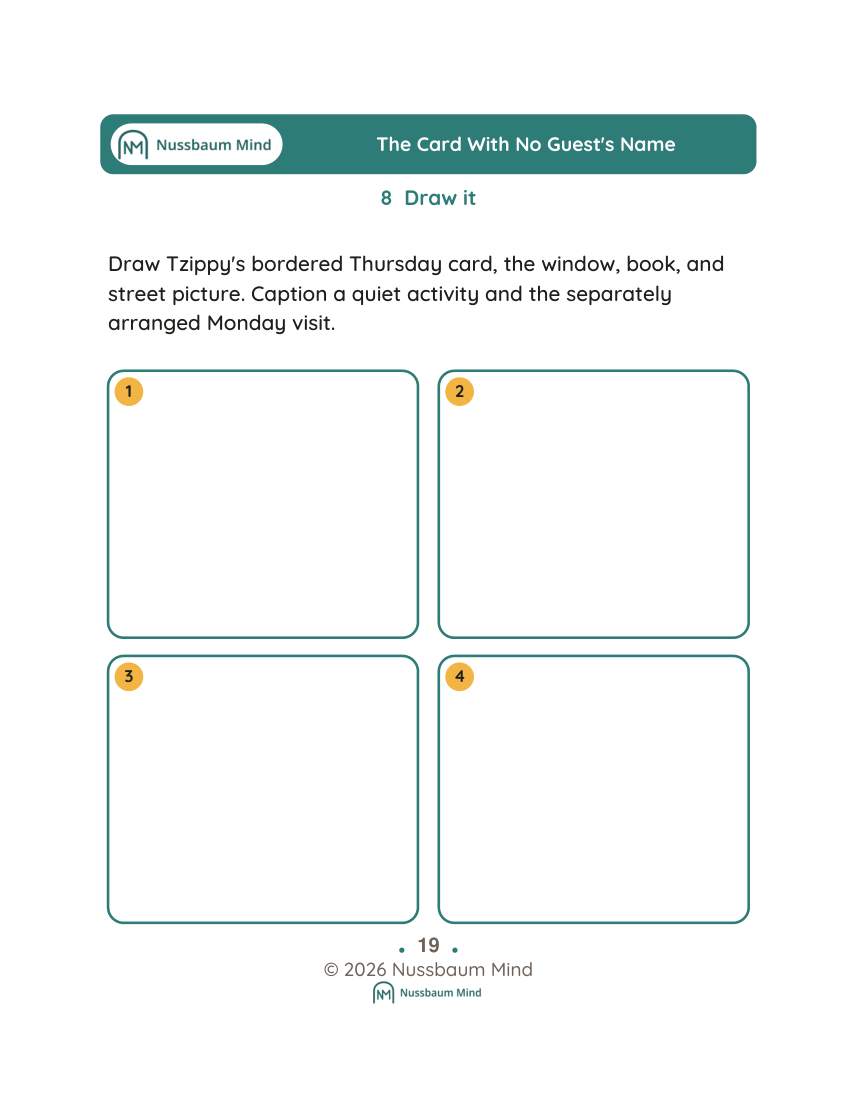 The Card With No Guests Name activity page 8