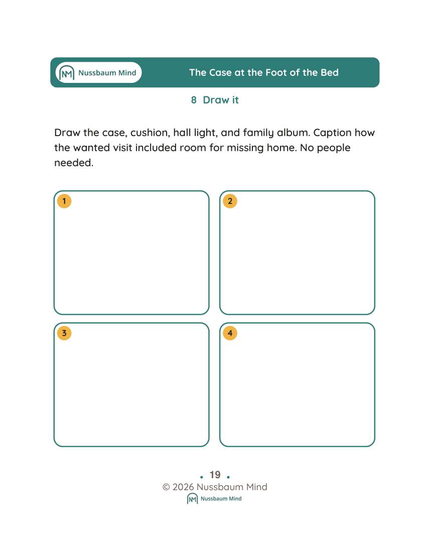 The Case at the Foot of the Bed activity page 8