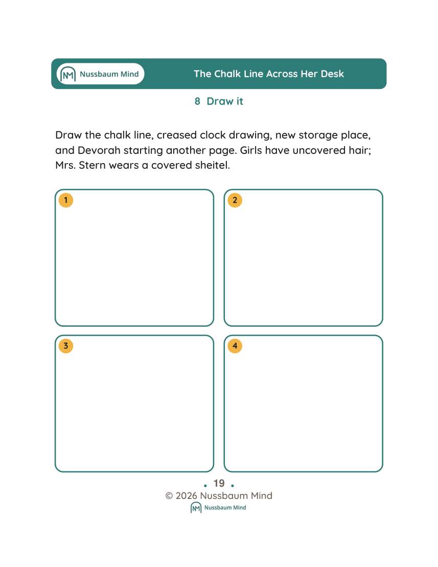 The Chalk Line Across Her Desk activity page 8