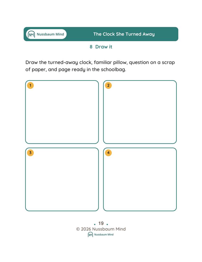 The Clock She Turned Away activity page 8
