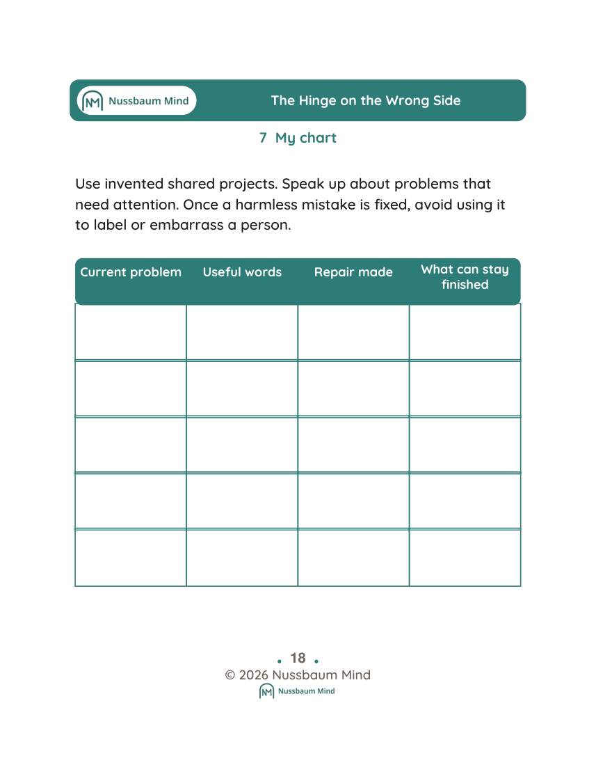 The Hinge on the Wrong Side activity page 7