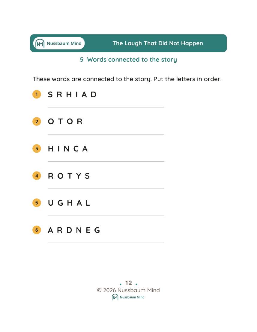 The Laugh That Did Not Happen activity page 5